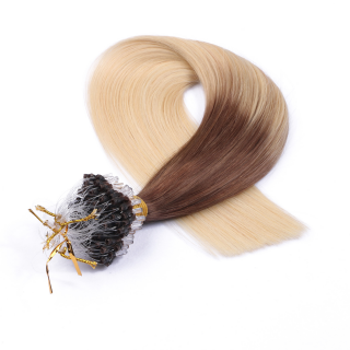 25 x Micro Ring / Loop - 17/20 Ombre - Hair Extensions 100% Echthaar - NOVON EXTENTIONS