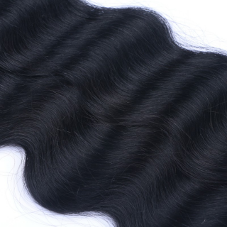 25 Keratin Bonding Hair Extensions - 1 Schwarz - GEWELLT 100% Echthaar 1g Strhne - NOVON EXTENTIONS 60cm
