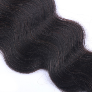25 Keratin Bonding Hair Extensions - 1b Schwarzbraun - GEWELLT 100% Echthaar 1g Strhne - NOVON EXTENTIONS 60cm