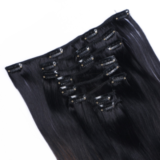 #6/27 Ombre - Clip-In Hair Extensions / 8 Tressen / Haarverlngerung XXL Komplettset 50 cm - Glatt