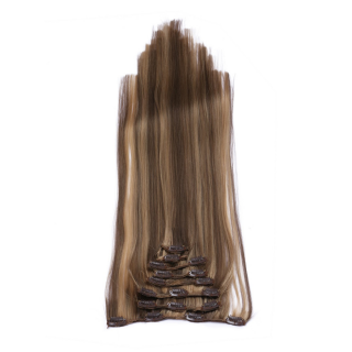 #H10/16 Gestrhnt - Clip-In Hair Extensions / 8 Tressen / Haarverlngerung XXL Komplettset 50 cm - Glatt