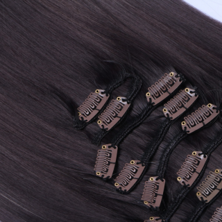#T4A/24 Ombre - Clip-In Hair Extensions / 8 Tressen / Haarverlngerung XXL Komplettset 50 cm - Glatt