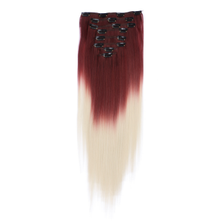 #T30/613 Ombre - Clip-In Hair Extensions / 8 Tressen / Haarverlngerung XXL Komplettset 60 cm - Glatt