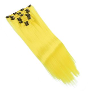 #Yellow - Clip-In Hair Extensions / 8 Tressen / Haarverlngerung XXL Komplettset
