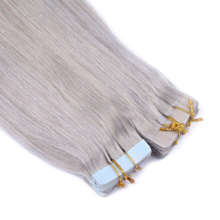 10 x Tape In - Silver - Hair Extensions - 2,5g - NOVON EXTENTIONS 40 cm