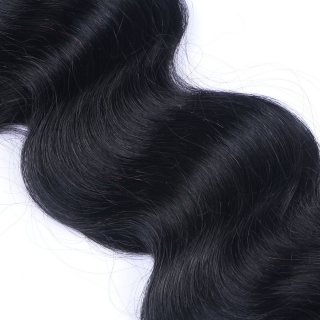 10 x Tape In - 1 Schwarz - GEWELLT Hair Extensions - 2,5g - NOVON EXTENTIONS 60 cm