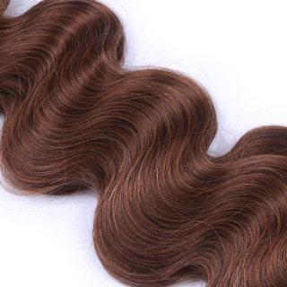 10 x Tape In - 4 - Schokobraun - GEWELLT Hair Extensions - 2,5g - NOVON EXTENTIONS 50 cm
