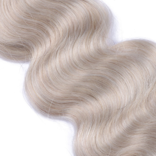 10 x Tape In - Grey / Grau - GEWELLT Hair Extensions - 2,5g - NOVON EXTENTIONS 50 cm