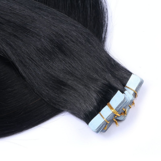 10 x Tape In - 1 Schwarz - Hair Extensions - 2,5g - NOVON EXTENTIONS 70 cm