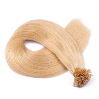 25 x Keratin Bonding Hair Extensions - 24 Goldblond - 100% Echthaar - NOVON EXTENTIONS 40 cm - 1 g