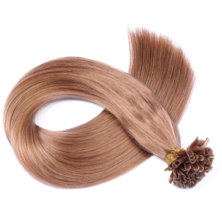 25 x Keratin Bonding Hair Extensions - 27 Honigblond - 100% Echthaar - NOVON EXTENTIONS 60 cm - 1 g
