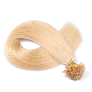 25 x Keratin Bonding Hair Extensions - 613 Helllichtblond - 100% Echthaar - NOVON EXTENTIONS 50 cm - 0,5 g