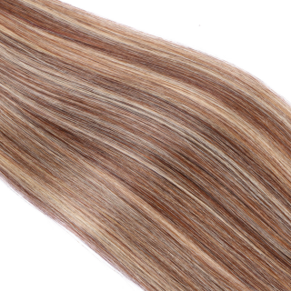 25 x Keratin Bonding Hair Extensions - 4/24 Gestrhnt - 100% Echthaar - NOVON EXTENTIONS 60 cm - 1 g