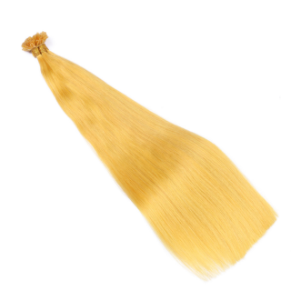 25 Keratin Bonding Hair Extensions - Yellow - 100% Echthaar - NOVON EXTENTIONS 50 cm - 0,5 g