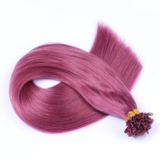 25 x Keratin Bonding Hair Extensions - Violett - 100% Echthaar - NOVON EXTENTIONS 50 cm - 0,5 g