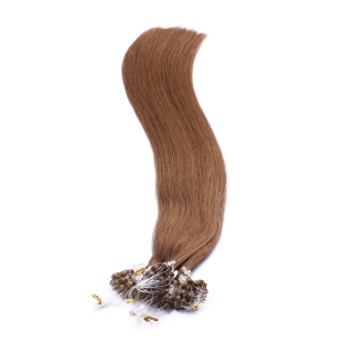 25 x Micro Ring / Loop - 9 Mittelblond - Hair Extensions 100% Echthaar - NOVON EXTENTIONS