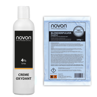 Novon Cream Oxydant 4% 200ml + 100g Blondierpulver