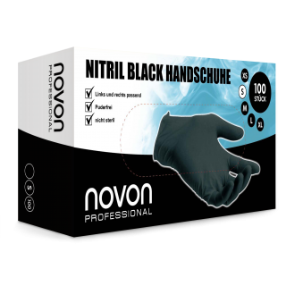 Novon Professional Handschuhe Black Nitril S puderfrei