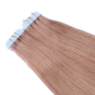 10 x Tape In - 10 Leichtbraun - Hair Extensions - 2,5g - NOVON EXTENTIONS 60 cm