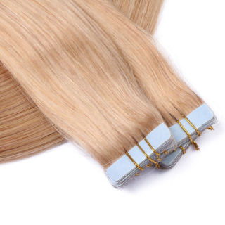 10 x Tape In - 20 Aschblond - Hair Extensions - 2,5g - NOVON EXTENTIONS 50 cm