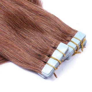 10 x Tape In - 33 Rotbraun - Hair Extensions - 2,5g - NOVON EXTENTIONS 40 cm
