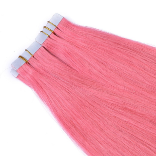 10 x Tape In - Pink - Hair Extensions - 2,5g - NOVON EXTENTIONS 50 cm