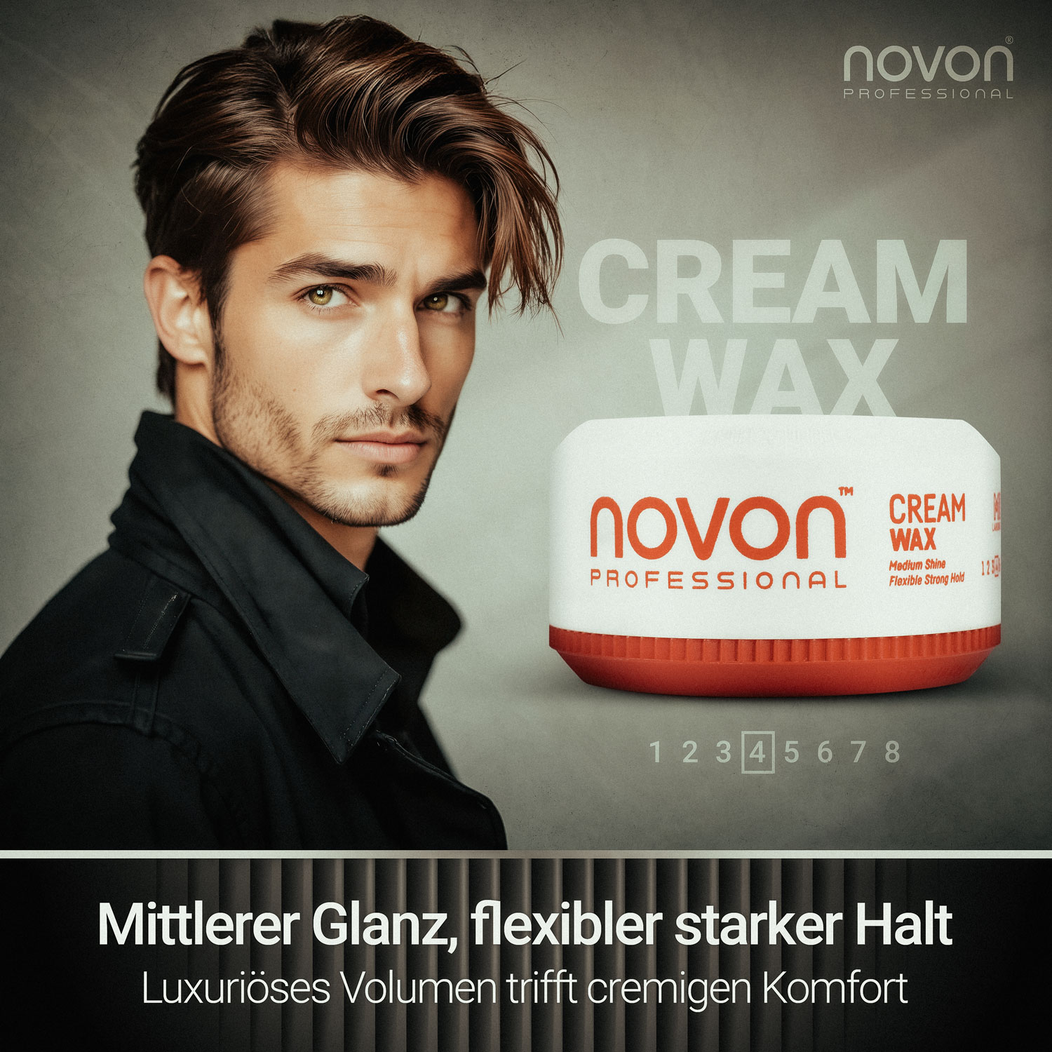 Novon Creme Wax – professionelles Haarwachs für flexibles Styling und starken Halt, erhältlich bei Haar-Profi.