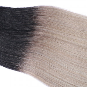 10 x Tape In - 1b/Grey Ombre - Hair Extensions - 2,5g - NOVON EXTENTIONS