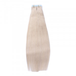 10 x Tape In - Grey / Grau - Hair Extensions - 2,5g - NOVON EXTENTIONS 60 cm