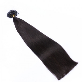 25 x Micro Ring / Loop - 1b Schwarzbraun - Hair Extensions 100% Echthaar - NOVON EXTENTIONS