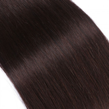 25 x Micro Ring / Loop - 2 Dunkelbraun - Hair Extensions 100% Echthaar - NOVON EXTENTIONS