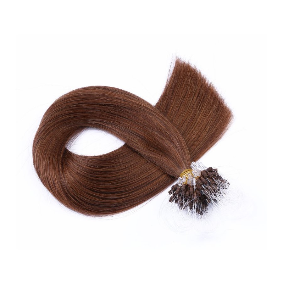Microring Extensions #6 Braun aus Remy-Echthaar