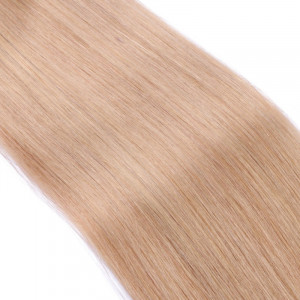 25 x Micro Ring / Loop - 20 Aschblond - Hair Extensions 100% Echthaar - NOVON EXTENTIONS