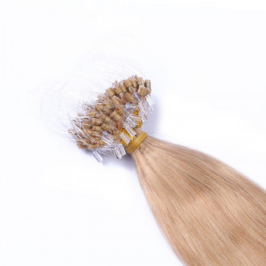25 x Micro Ring / Loop - 20 Aschblond - Hair Extensions 100% Echthaar - NOVON EXTENTIONS