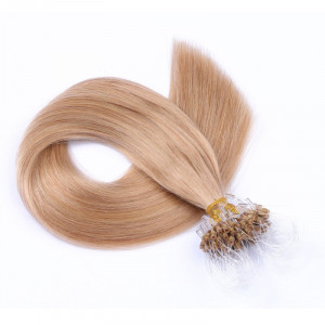 25 x Micro Ring / Loop - 20 Aschblond - Hair Extensions 100% Echthaar - NOVON EXTENTIONS