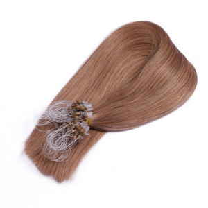 25 x Micro Ring / Loop - 27 Honigblond - Hair Extensions 100% Echthaar - NOVON EXTENTIONS
