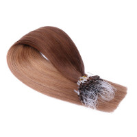 25 x Micro Ring / Loop - 4/27 Ombre - Hair Extensions 100% Echthaar - NOVON EXTENTIONS