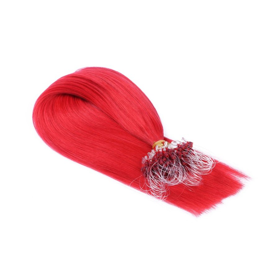 Microring Extensions Rot aus Remy-Echthaar