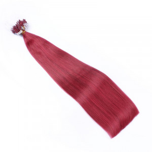 25 x Micro Ring / Loop - Burg - Hair Extensions 100% Echthaar - NOVON EXTENTIONS