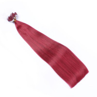 25 x Micro Ring / Loop - Burg - Hair Extensions 100% Echthaar - NOVON EXTENTIONS