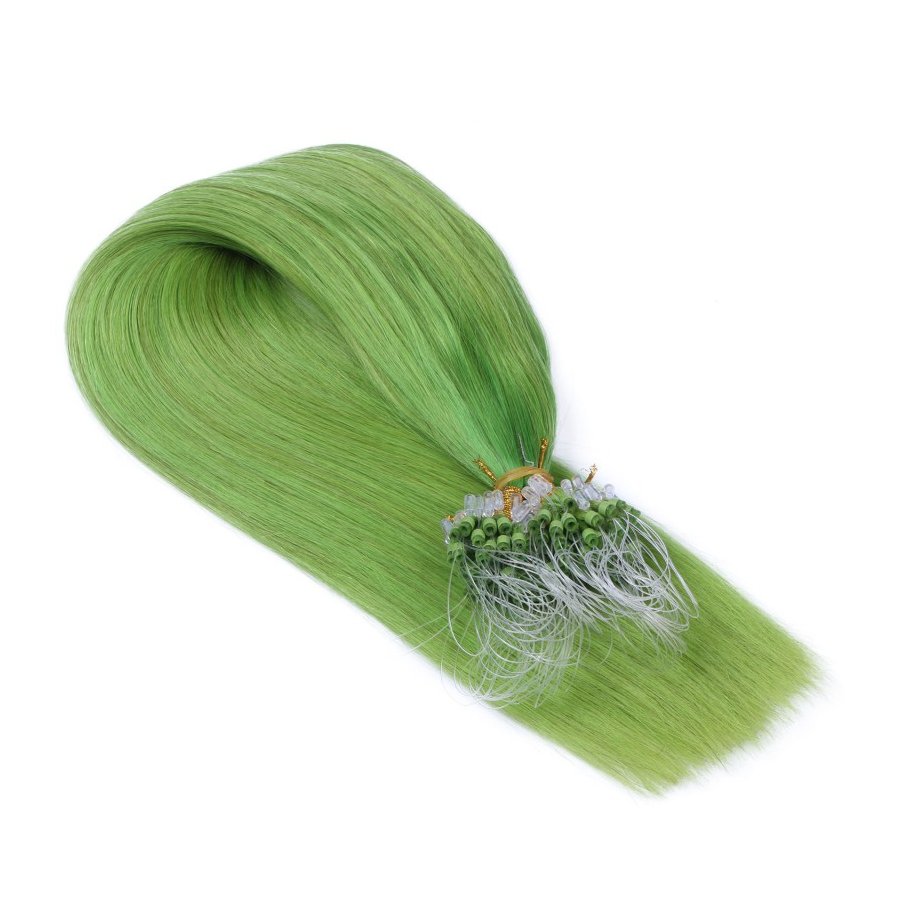 Microring Extensions Grün aus Remy-Echthaar
