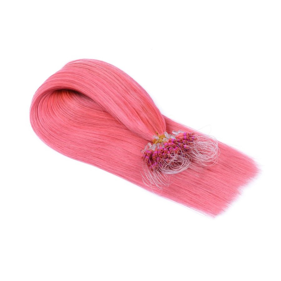 Microring Extensions Pink aus Remy-Echthaar