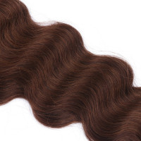 25 Keratin Bonding Hair Extensions - 4 Schokobraun - GEWELLT 100% Echthaar 1g Strähne - NOVON EXTENTIONS 50cm