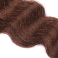 25 Keratin Bonding Hair Extensions - 6 Braun - GEWELLT 100% Echthaar 1g Strähne - NOVON EXTENTIONS 50cm