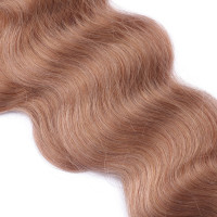 25 Keratin Bonding Hair Extensions - 12 Hellbraun - GEWELLT 100% Echthaar 1g Strähne - NOVON EXTENTIONS 60cm