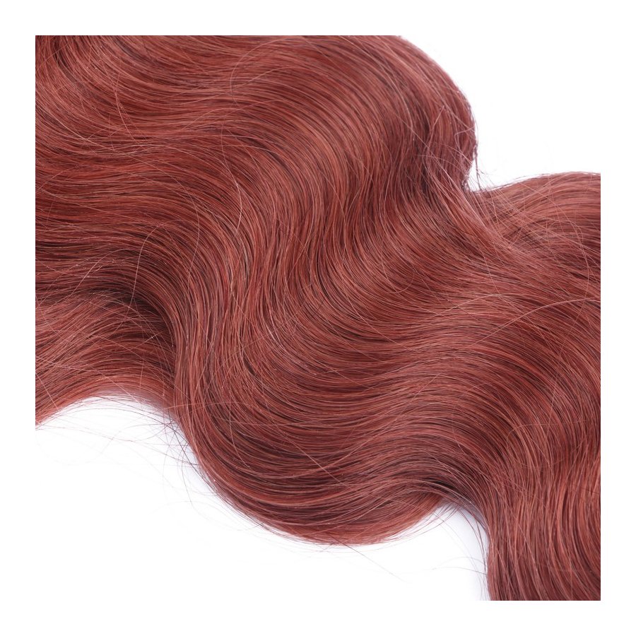 Bonding Extensions #14 Rot gewellt aus Remy-Echthaar
