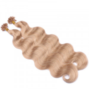 25 Keratin Bonding Hair Extensions - 20 Aschblond - GEWELLT 100% Echthaar 1g Strähne - NOVON EXTENTIONS 60cm
