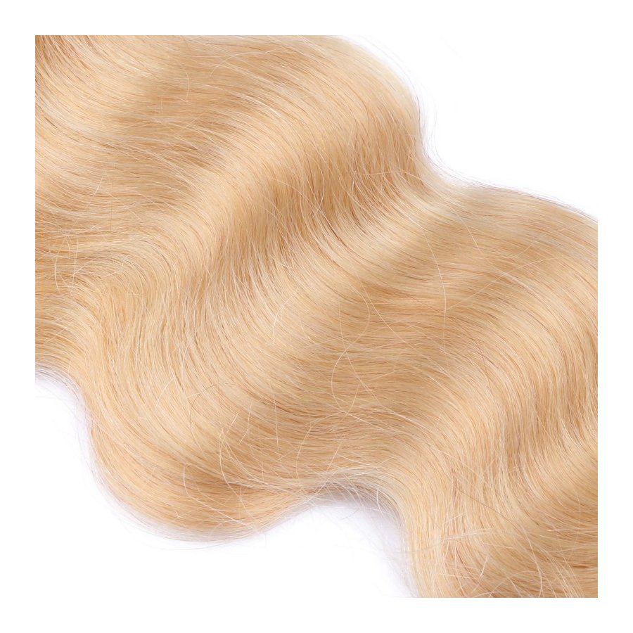 Bonding Extensions #24 Goldblond gewellt aus Remy-Echthaar