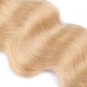 25 Keratin Bonding Hair Extensions - 24 Goldblond - GEWELLT 100% Echthaar 1g Strähne - NOVON EXTENTIONS 50cm
