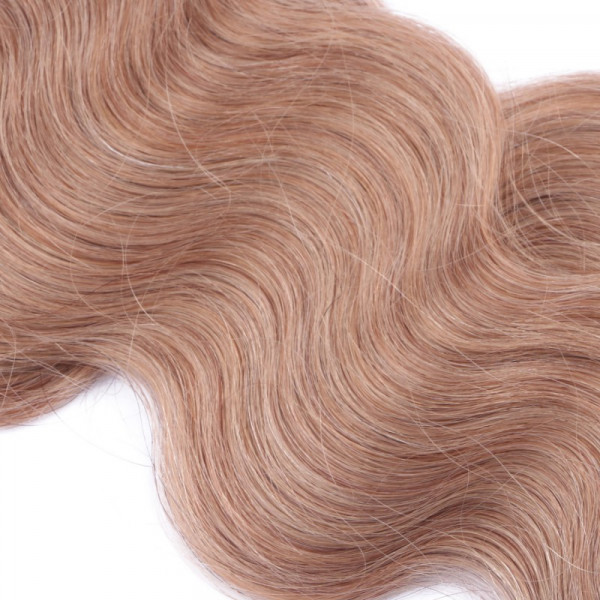25 Keratin Bonding Hair Extensions - 27 Honigblond - GEWELLT 100% Echthaar 1g Strähne - NOVON EXTENTIONS 50cm